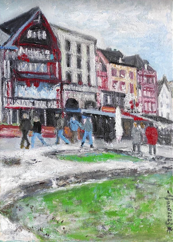 La place du vieux marché à Rouen